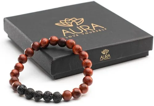 Vista 4 de Lava Bracelet Relaxation Gifts for Women Birthday Gifts for Women Yoga Beads for Calming Energy Balancing Meditation Self Care for Men & Women