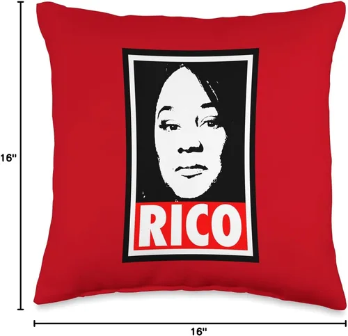 Vista 4 de Ultimate Fani Willis Fanclub Fani Willis-RICO - Almohada (16 x 16 pulgadas), multicolor