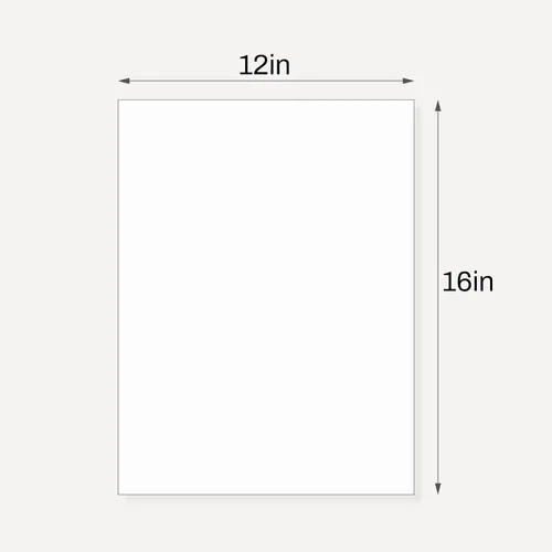 Vista 2 de Somime Paquete de 10 tableros de respaldo, esteras/paspartús blancos sin cortar de 12 x 16 pulgadas, tableros de respaldo libres de ácido