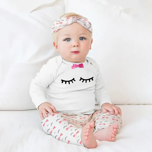 Vista 2 de Yilaku Baby Girl Clothes Baby Layette Set Newborn Baby Girl Gift Newborn Outfits for 3-24 Months