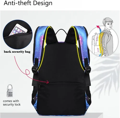 Vista 7 de Lmeison Mochila para adolescentes mochila de anime casual para viajes Portátil