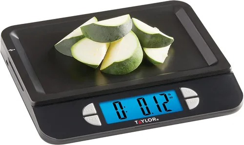 Vista 7 de Taylor Báscula digital recargable por USB para cocina y alimentos, capacidad de 11 libras con bandeja apta para lavavajillas, cable incluido
