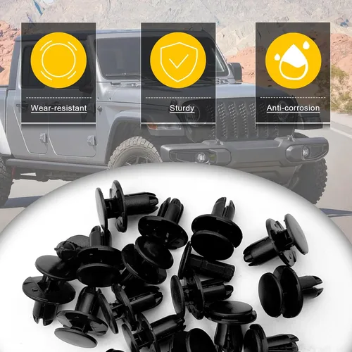 Vista 3 de Clip de retención tipo 20 piezas, motor de parachoques debajo de la cubierta Fender Liner Fastener Clip de retención tipo empuje, compatible