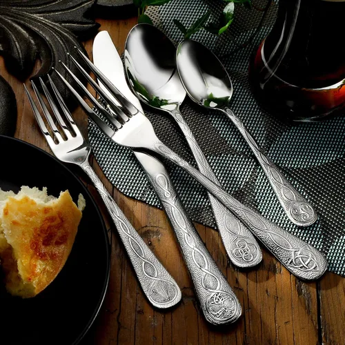 Vista 5 de Liberty Tabletop Honey Bee - Juego de cubiertos de acero inoxidable 18/10 de 20 piezas para 4 personas