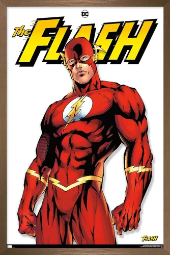 Vista 15 de Trends International DC Comics - Póster de pared The Flash Feature Series, 14.72 x 22.37 pulgadas, versión enmarcada de madera de granero