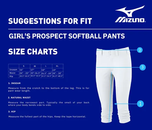 Vista 3 de Mizuno Prospect - Pantalón de softball 100% poliéster, práctica y juego recreativo