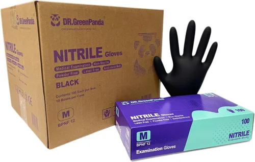 Vista 12 de Dr.GreenPanda Nitrile Gloves - 3 Mil - Food Safe & Medical Exam Disposable Gloves - Latex Free Powder Free Non-Sterile