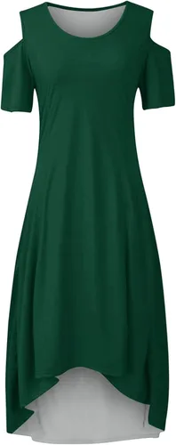 Vista 4 de Puff Sleeve Dress for Women, Cape Collar Vintage Swing Stretchy Dresses Sexy Sequin Sheer Mesh Long Sleeve Bodycon Dress