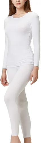 Vista 11 de DEVOPS - Conjunto de ropa interior térmica para mujer Long Johns, prenda superior e inferior Negro