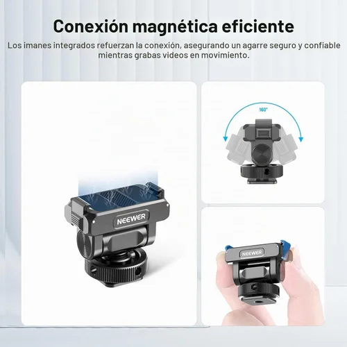 Vista 4 de NEEWER Kit de jaula para cámara de acción compatible con DJI Osmo Action 5 Pro 4 3 DJI Mic, accesorios de marco protector con montaje de zapata fría