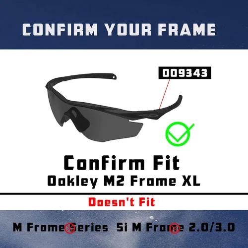 Vista 7 de Predrox Lentes M2 Frame XL y kits de goma de repuesto para Oakley Sunglass OO9343 Polarized
