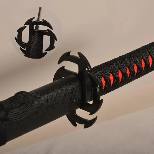 Vista 4 de Kurosaki's Tensa Zangetsu Version 2 Samurai Sword Anime Katana for Cosplay, Collection, Display