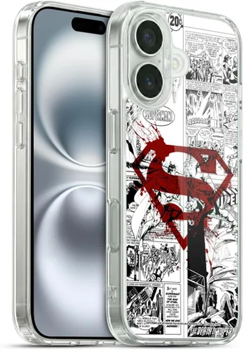 Vista 65 de Head Case Designs Funda de gel con licencia oficial de Superman DC Comics Collage Comicbook Art [protección de grado militar] compatible con Apple