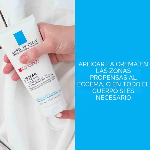 Vista 8 de La Roche-Posay Lipikar Crema Calmante de Alivio para Eccema, Loción Facial y Corporal Para Eccema y Piel Sensible y Seca, Hidratante con Avena
