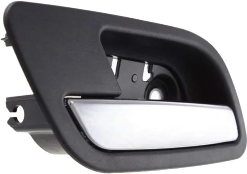 Vista 5 de Para GMC Yukon XL 1500 Manija de puerta interior trasera, bisel negro del lado del conductor con palanca cromada 2007-2014 Recorte: SLE/SLT/Denali