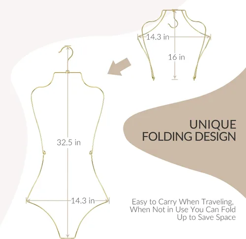Vista 6 de ZEDODIER Colgador para traje de baño, estante colgante de lencería, gancho giratorio superior, diseño plegable