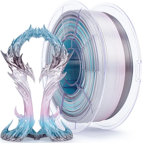 Vista 17 de ZIRO - Rápido cambio de color PLA, filamento de gradiente de color de 1.75mm, filamentos de PLA arcoíris brillantes, compatible con la mayoría
