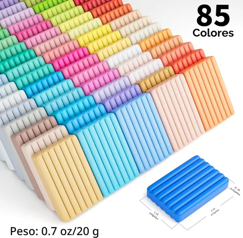 Vista 2 de Aestd-ST Arcilla polimérica de 85 colores, arcilla de modelado para niños, kit de arcilla para moldear al horno, kits de inicio de bricolaje