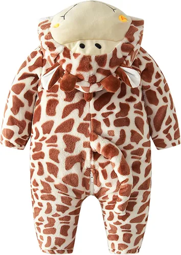 Vista 2 de JBEELATE Disfraz de animal de Halloween para niños pequeños, sin mangas, con capucha, unisex, para cosplay