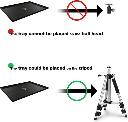 Vista 4 de SKERELL Trípode ajustable para proyector: altura universal de pie para laptop de 17" a 48" con bandeja de cabeza de bola bolsa de transporte