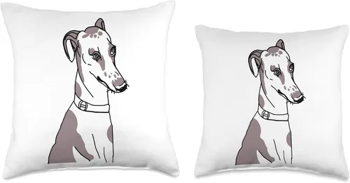 Vista 3 de Whippet Dog Pedigree Dog Apparel Whippet Gift Tee Pedigree Dog Throw Pillow, 16x16, Multicolor