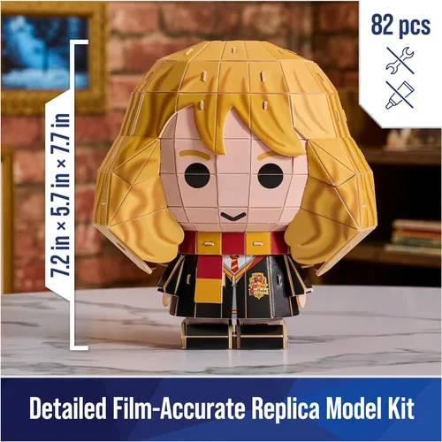 Vista 2 de 4D Build, Kit de modelo 3D de Hermione Granger de Harry Potter, coleccionables de Harry Potter y decoración de escritorio, rompecabezas