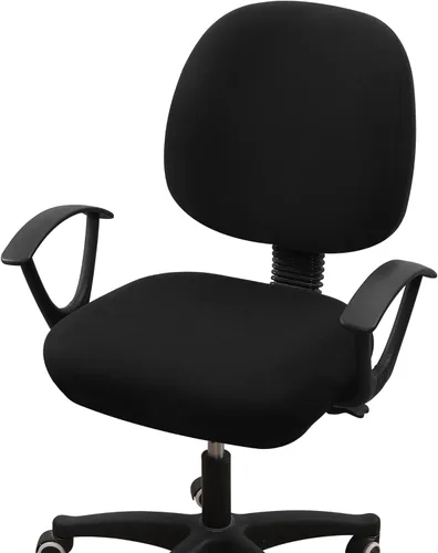 Vista 34 de Smiry Fundas de asiento impresas para silla de computadora de oficina, ajuste elástico, universal para silla giratoria de escritorio, lavables, Beige
