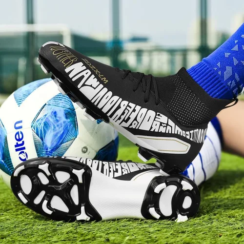 Vista 7 de LIULIULIFE Zapatos de fútbol para hombre, zapatos de fútbol para niños, zapatos de fútbol atléticos juveniles, zapatos de fútbol para estudiantes