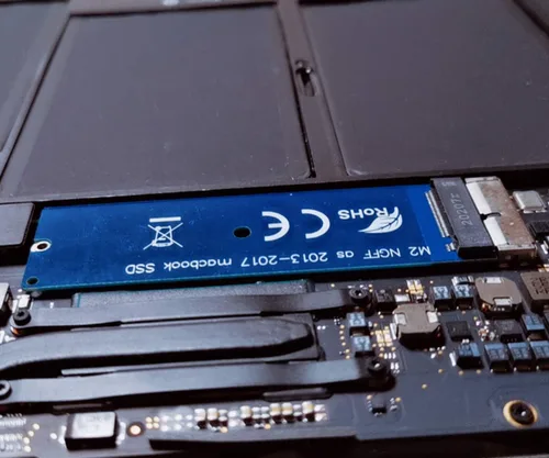 Vista 4 de Sintech M.2 nVME - Kit de actualización de tarjeta adaptadora SSD, compatible con MacBook Air (año 2013-2017) y MacBook PRO