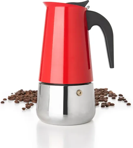Vista 11 de Mixpresso Cafetera Espresso Greca Negra para Estufa de 6 Tazas 300ml/10oz, Olla Moka con Diseño de Percolador de Café, Cafetera de Acero Inoxidable