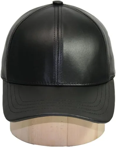 Vista 3 de Gorra de béisbol ajustable de piel de vaca genuina fabricada en Estados Unidos