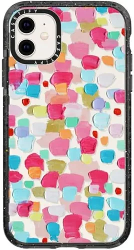 Vista 53 de Funda Impact de CASETiFY para iPhone 11 - Tiempo A Solas de Esther Kim - Negro Claro