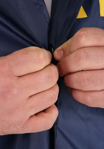 Vista 5 de Conjunto de disfraz del FBI de talla grande para hombre, disfraz de agente del FBI para hombre, Azul