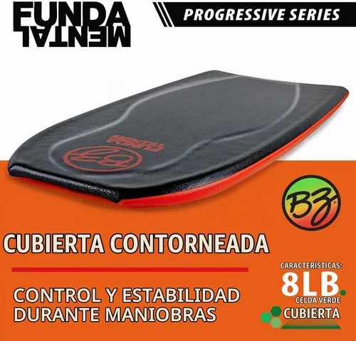 Vista 3 de BZ Bodyboards - Bodyboard fundamental - Pilotos avanzados - Zero-G Polypro Core - Surlyn Slick - Cubierta de celda H de 8 libras - Cola creciente