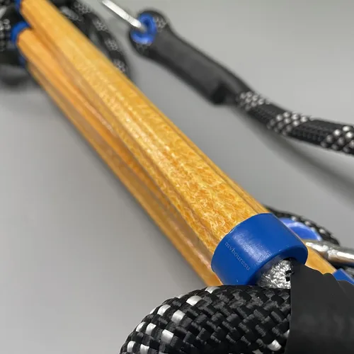 Vista 5 de Escalera de cuerda para barco, cuerda de escalada resistente de 450 libras de resistencia, línea de poliéster reforzada de 0.55 pulgadas, diseño