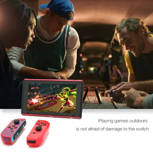 Vista 8 de Dockable Case for Nintendo Switch, Protective Case for Nintendo Switch with a Tempered Glass Screen Protector and 6 Joy Stick Covers, Fit into the
