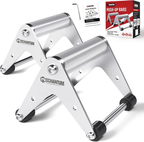 Vista 7 de Push Up Bars, Heavy Duty Stainless Steel Push Up Handles, Parallettes Bars