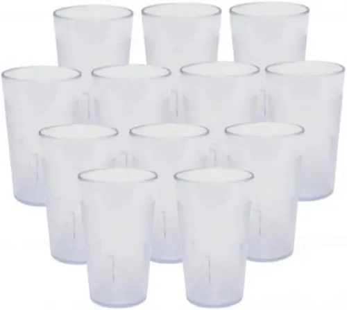 Vista 13 de TrueCraftware - Juego de 12 vasos de color ámbar de 5 onzas. Vasos reutilizables de té helado de alta calidad, apilables, aptos para lavavajillas