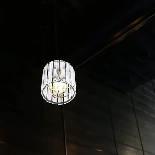 Vista 3 de Pantalla de cristal para lámpara de tambor, pantalla de cristal transparente, pantalla de repuesto en forma de cilindro, moderna cubierta de luz