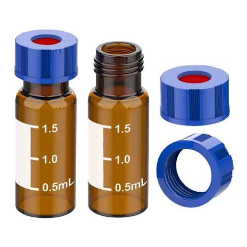 Vista 11 de Membrane Solutions Viales de muestreo automático, viales de HPLC de 0.1 fl oz, viales de ámbar de laboratorio 9-425 con punto de escritura