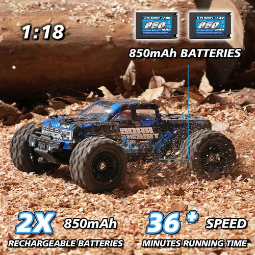 Vista 6 de HAIBOXING Autos RC a escala 1/18 4WD todoterreno Monster Trucks con 36+KM/H de alta velocidad, 2.4 GHz control remoto, vehículos eléctricos todo