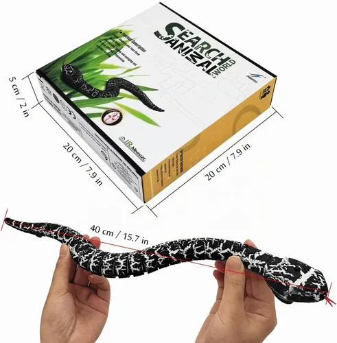 Vista 6 de Tipmant Juguete de animal a control remoto realista de serpiente a control remoto para gatear, eléctrico electrónico, funciona con pilas, honrado
