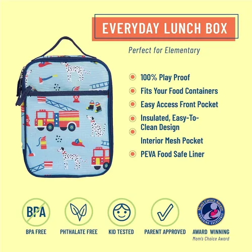 Vista 3 de Wildkin mochila para niños con bolsa para almuerzo para niños y niñas perfecta para empaquetar suministros escolares y tu aperitivo favorito ideal