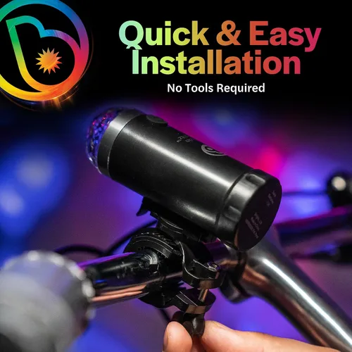 Vista 6 de Brightz Luces de bicicleta de discoteca LED Luces de bicicleta RGB Luces Burning Man Luces BMX Accesorios de bicicleta Decoraciones de bicicleta Luz