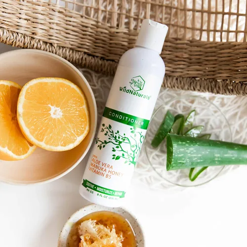 Vista 4 de Acondicionador hidratante natural para el cuero cabelludo seco y con picazón, acondicionador hidratante sin sulfatos para la caspa con aloe vera
