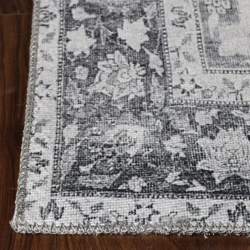 Vista 4 de Superior Alfombra clásica de medallón floral de tejido plano para interiores, para sala de estar/comedor, cocina, dormitorio, oficina, entrada, 2