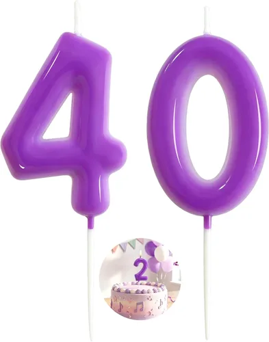 Vista 171 de Velas número 2 arcoíris con número 3D de feliz cumpleaños para decoración de fiesta de pastel de cumpleaños, suministros de celebración