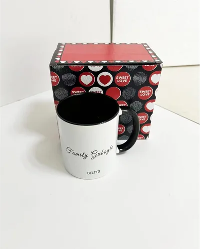 Vista 6 de OELTTG Tazas de café novedosas, taza personalizada con nombre y logotipo de texto fotográfico, taza personalizada de 11 onzas en ambos lados