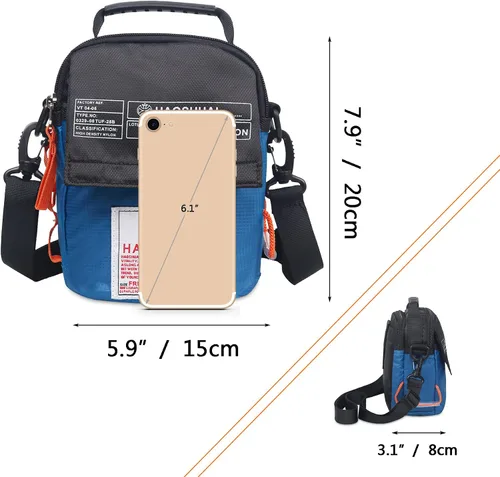 Vista 2 de JAKAGO Bolso de hombro impermeable pequeño Messenger Cross Body Bag para tableta al aire libre