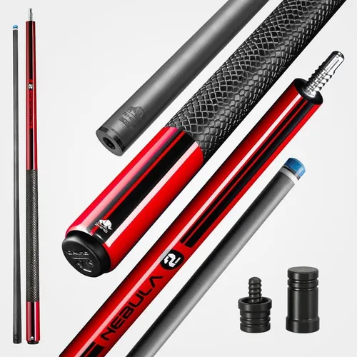 Vista 10 de RHINO Nebula 2 Low Deflection Carbon Pool Cue - Sport Wrap Gris-Carbón